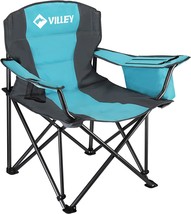 VILLEY Oversized Camping Chair, Heavy Duty Support 450 LBS, Folding Camp Chair, - £76.09 GBP