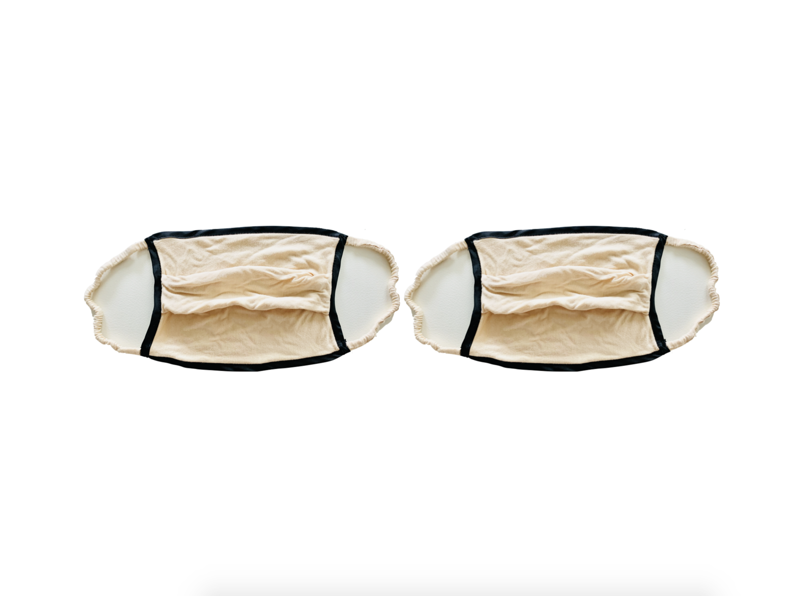 Bamboo Face Mask with Elastic Ear Loops - Beige, 2-pack - $7.99