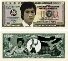 ✅ Bruce Lee Martial Arts 25 Pack Collectible Novelty 1 Million Dollar Bills ✅ - £10.94 GBP