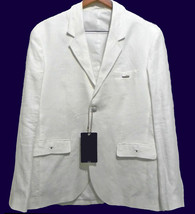 Mondo Authentic Men&#39;s White Linen 2 Buttons Jacket Blazer Size 2XL - £215.81 GBP