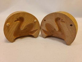 Vintage Wood Block Carved Swan Butter Mold/Cookie Mold Made in England - £59.68 GBP