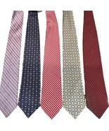 NAUTICA Men&#39;s 100% Silk Neck Ties Designer Foulard Geo Multicolored Lot ... - $18.89