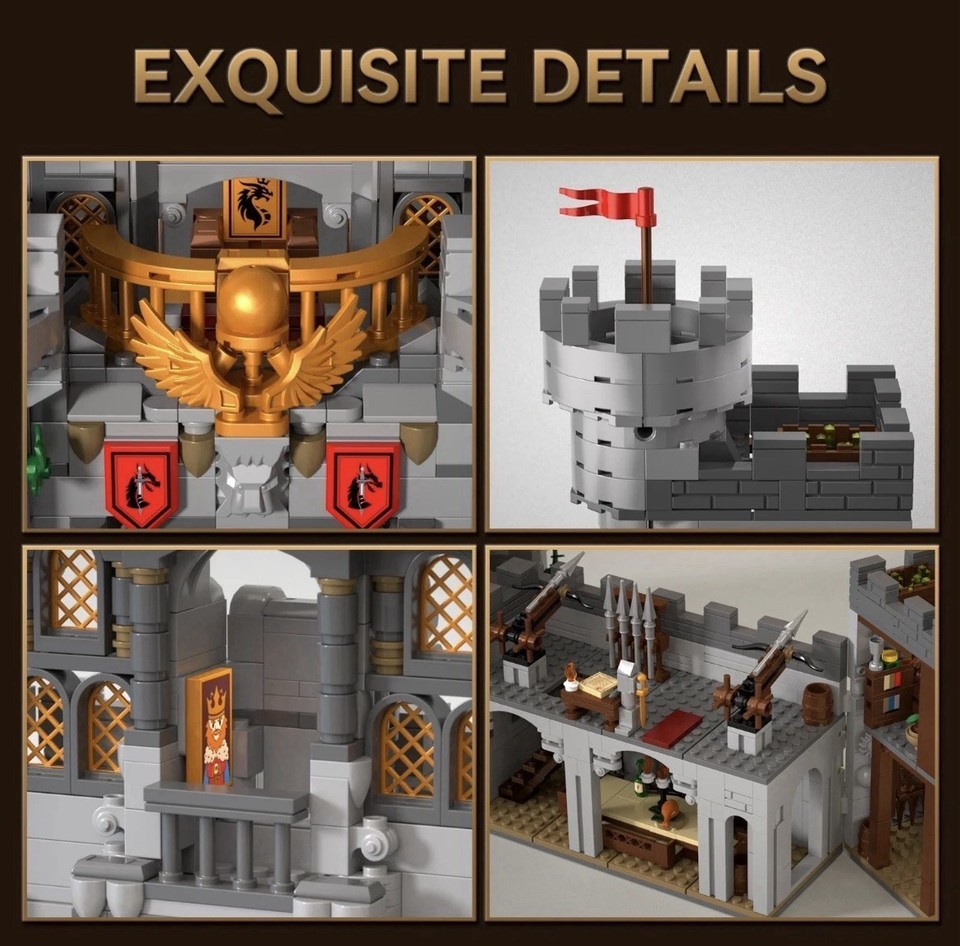 2484pcs Holy Spirit Castle Building Blocks Set, Medieval Architecture Model Item image 3