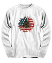 Independence Day LS-TShirt America Sunflower White-LS-Tee  - £18.75 GBP