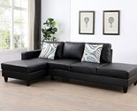 Lenardo Sectional Sofa, Black - $1,634.99