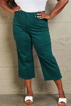 Judy Blue Hailey Full Size Tummy Control High Waisted Cropped Wide Leg Jeans - £38.21 GBP