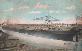 ZAYIX Postcard Great Lakes Ship Launching of a 500 ft Freighter Duluth Minn - £9.01 GBP