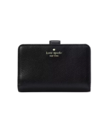 New Kate Spade Lena Medium Compact Bifold Wallet Pebble Leather Black - €55,46 EUR