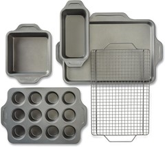 All-Clad Pro-Release Nonstick Bakeware Set 5 Piece Oven Safe, Baking Pan Grey - £103.48 GBP