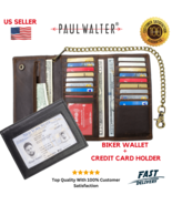 Hunter Leather Biker Wallet with RFID Blocking with Credit Card Holder  - $45.20 CAD