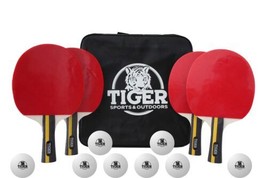 Tiger Sports  Table Tennis Set Premium 4-Player Professional Grade Ping ... - £19.12 GBP