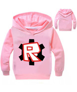 Roblox Theme Kids Series Pink Sweater Hoody Sweatshirt New R Logo - £23.62 GBP