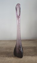 Vintage MCM Viking Mid Century 12-1/4” Purple Amethyst Swung Vase Art Glass - $718.69 MXN