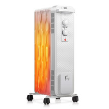 1500W Oil-Filled Heater Portable Radiator Space Heater w/ Adjustable Thermostat - £98.31 GBP