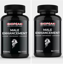 Biopeak Male Enhancement supplement 2 Bottles 180 Caps New last longer B... - £93.39 GBP