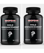 Biopeak Male Enhancement supplement 2 Bottles 180 Caps New last longer B... - £92.06 GBP