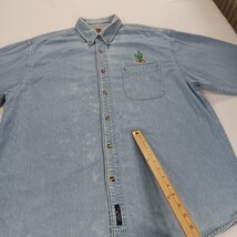 Port Authority CACTUS RN#90836 Original Denim Shirt Men's XL Blue Button-Down image 3