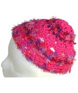 Bright Pink Crochet Beanie Hat - $11.80