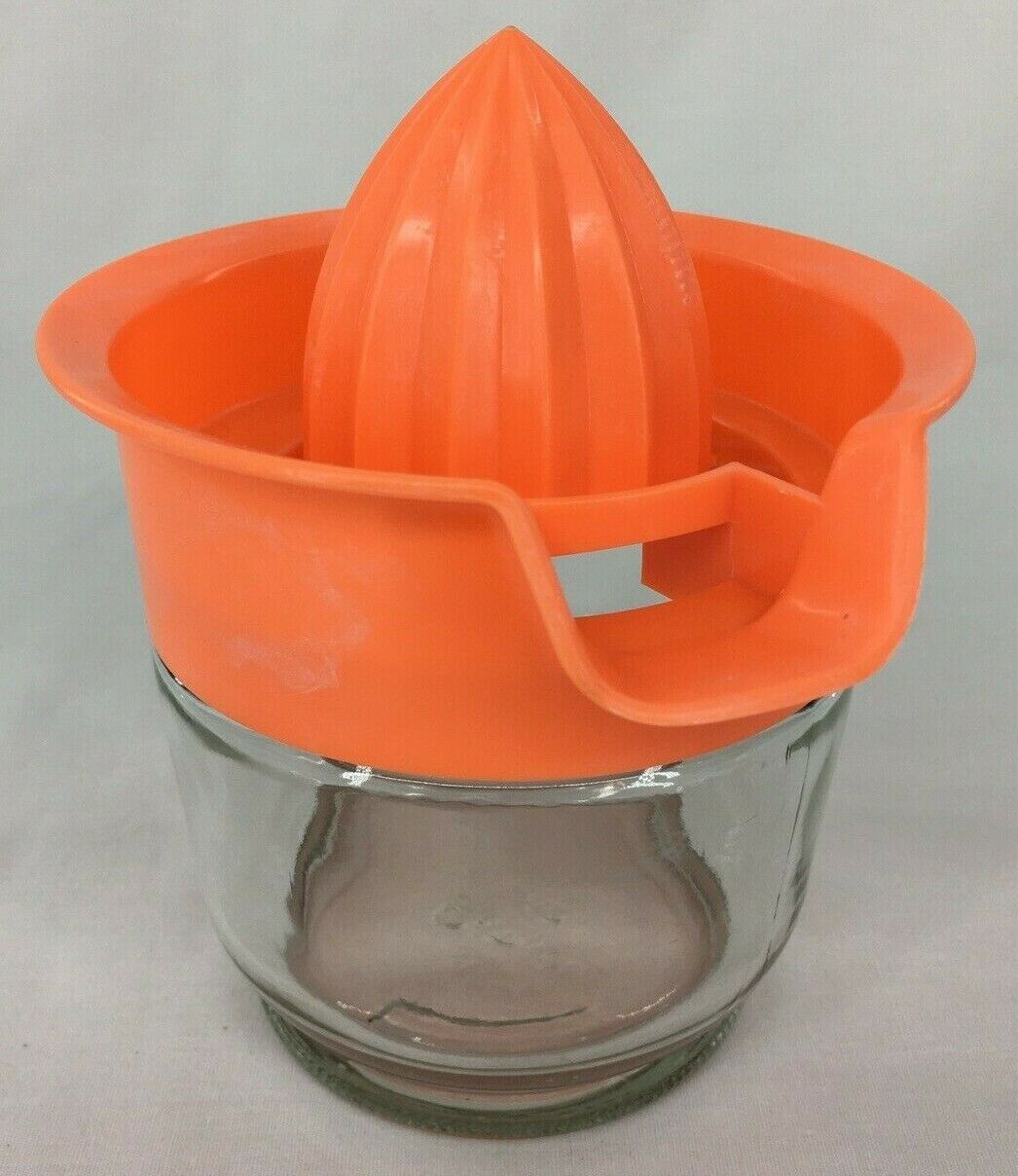 Vintage Gemco Juicer Orange Lemon Citrus Reamer Squeezer Jar Glass  EUC - $16.82