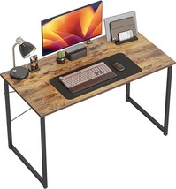 Brown Cubicubi Computer Desk, 40&quot; Home Office Laptop Desk, Study Writing Table. - £55.46 GBP