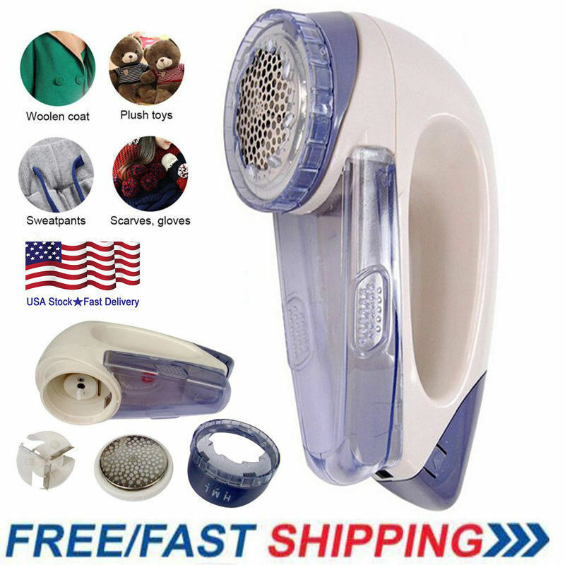 Primary image for Portable Electric Lint Remover Hair Ball Trimmer Sweater Cloth Shaver + Battery