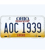  United States Ohio Lucas County Passenger License Plate A0C 1939 - $13.16