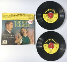 1958 THE HIT PARADER Top Hit Favorites 2 x 45 Vinyl Record Set Johnny Su... - $24.98