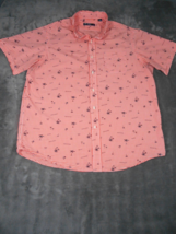 Mens Cremieux Classic Size L Short Sleeve Orange Miami Beach - $19.99