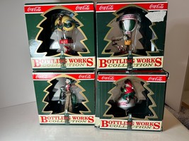 Coca Cola Bottling Works Collection Christmas Ornaments Vintage Lot Of 4 - $18.00