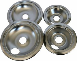 Set of 4 Stove Top Reflector Bowls Range Drip Pans for GE Hotpoint 6&quot; 8&quot;... - $30.19