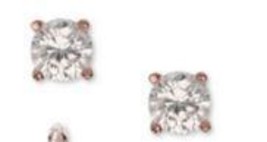 Giani Bernini Cubic Zirconia Earrings in Sterling Silver with Rose Gold ... - $17.50