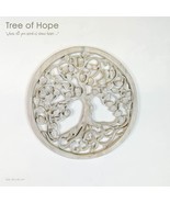 Hand Carved Wooden Decorative Panel Art Tree of Hope - £125.29 GBP