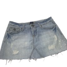 Amethyst Jeans Sz 3 Light Wash Distressed Mini Skirt - £8.87 GBP