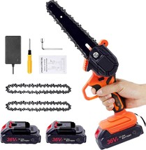 One-Handed Portable Electric Small Chainsaw For Gardening, Tree, 2X Chain). - £61.10 GBP