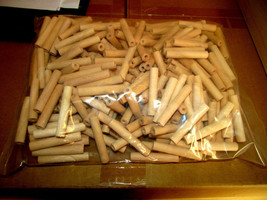 100 PIECES 2&quot; X 3/8&quot; WOOD PIPE STEMS - £18.00 GBP