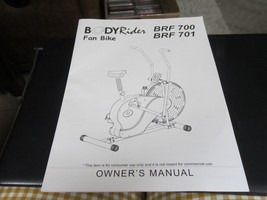 Body Rider Fan Bike BRF 700 / BRF 701 Owner&#39;s Manual - £9.40 GBP