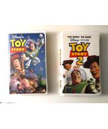 Walt Disney Pixar Toy Story &amp; Toy Story 2 VHS Tapes Clamshell Cover - $10.95