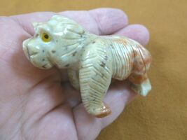 Y-GOR-303 tan red GORILLA APE stone SOAPSTONE figure gem carving I love ... - $21.99