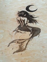 Mermaid with moon - $30.00