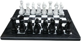 JT Handmade Black and White Marble Chess Set Game Original - $98.01