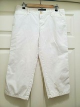 LRL Lauren Ralph Lauren Womens 8 Cotton Capri Cropped White Pants - £22.74 GBP