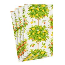 Caspari Citrus Topiaries Paper Guest Towel Napkins in White - Four Packs... - £26.65 GBP