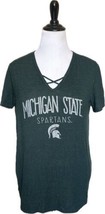 Blue 84 Green Michigan State University Top Size XL Womens Green Silver ... - $15.84