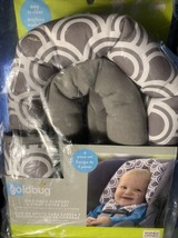 GOLDBUG GRAY &amp; WHITE DUO HEAD SUPPORT &amp; STRAP COVER SET CAR SEAT/STROLLER - $12.75