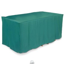 Hammacher Schlemmer Outdoor Rectangle Table &amp; Chairs Cover Green 84x48x36 - £37.21 GBP