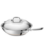 All-Clad 12-in Copper Core 5-Ply Bonded Chef&#39; s Pan with Domed Lid - £178.37 GBP
