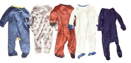 Baby Clothes Lot Newborn & 0-3M Boys 11pcs Onesies Sleepers Gerber Carter’s D image 3