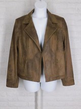 CHARLIE B Vintage Faux Suede Perfecto Cropped Jacket Truffle NWT XXL - $148.49