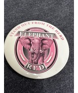 Rare Vintage 1990s Elephant Red Beer Pin &quot;Stand Out From The Herd&quot; - $4.95