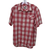 Mountain Khakis Red Plaid Button Up Shirt Mens Size Large Cotton Short S... - $14.00